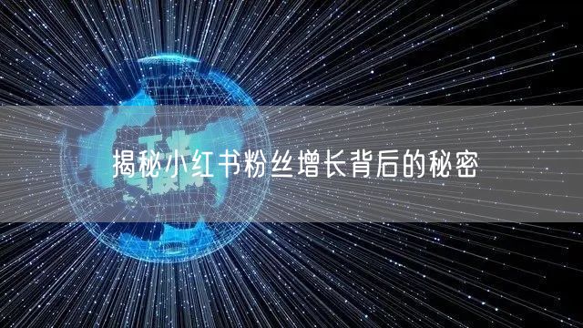 揭秘小红书粉丝增长背后的秘密